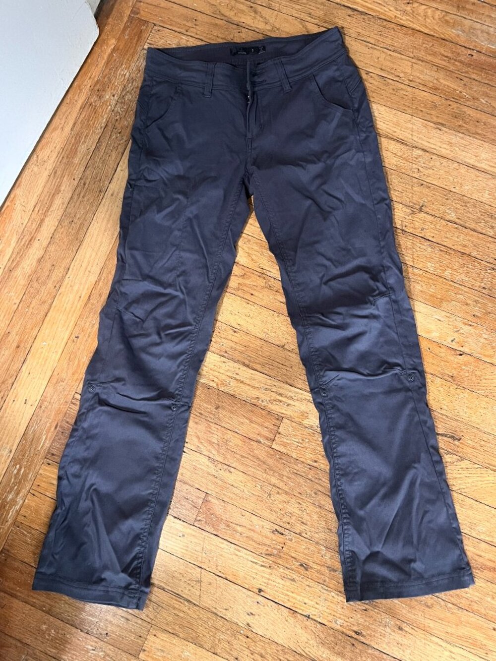 PrAna Women's Halle Straight Leg Hiking Outdoor Pants Charcoal Gray
